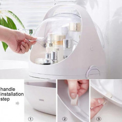 Portable Dust-proof Transparent Round Cosmetic Drawer Type Storage Box Portable Dust-proof Transparent Round Cosmetic Drawer Type Storage Box