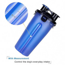Dog Water Bottle Dog Bowls Pet Food Container 2-in-1 Blue Dog Water Bottle Dog Bowls Pet Food Container 2-in-1 Blue