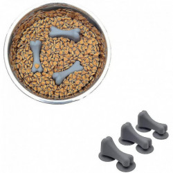 Slow Feeder Insert Silicone - Reusable Puppy Bowl Insert Dog Dish Insert With Suction Cup Breed Animal Pets(3pcs,gray) Slow Feeder Insert Silicone - Reusable Puppy Bowl Insert Dog Dish Insert With Suction Cup Breed Animal Pets(3pcs,gray)