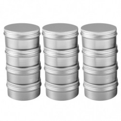 12 Pack 80ml Boîtes Contenants Thé Boîte en aluminium Baume à Lèvres Baume Boîte de rangement Pot Récipients avec vis C 12 Pack 80ml Boîtes Contenants Thé Boîte en aluminium Baume à Lèvres Baume Boîte de rangement Pot Récipients avec vis C