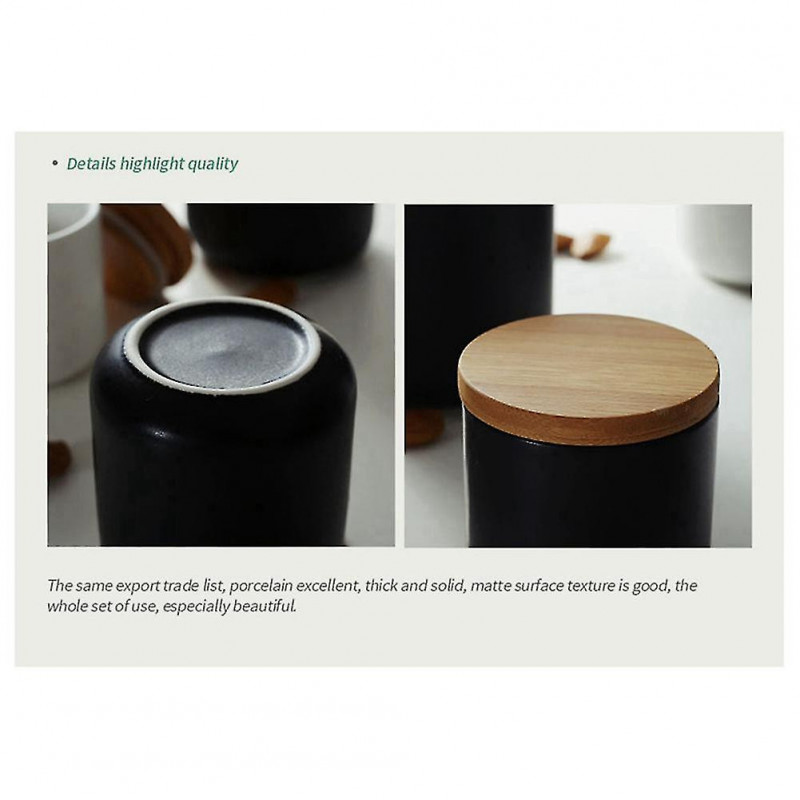 Whole Grain Storage Box Kitchen Storage Jar Food Sealed Jar,black S