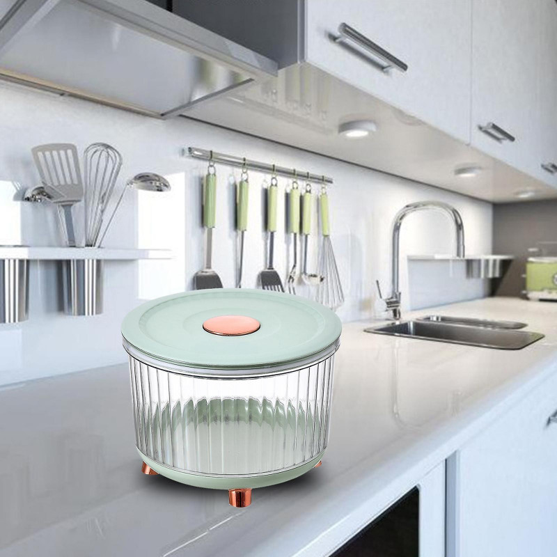 Insect-proof Food Sealed Grain Container Pet Food Container Rice Storage Box Green 5kg