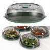 Bpa Free Plastic Splash Guard Cooker Lid Dust-proof For Party Home Food