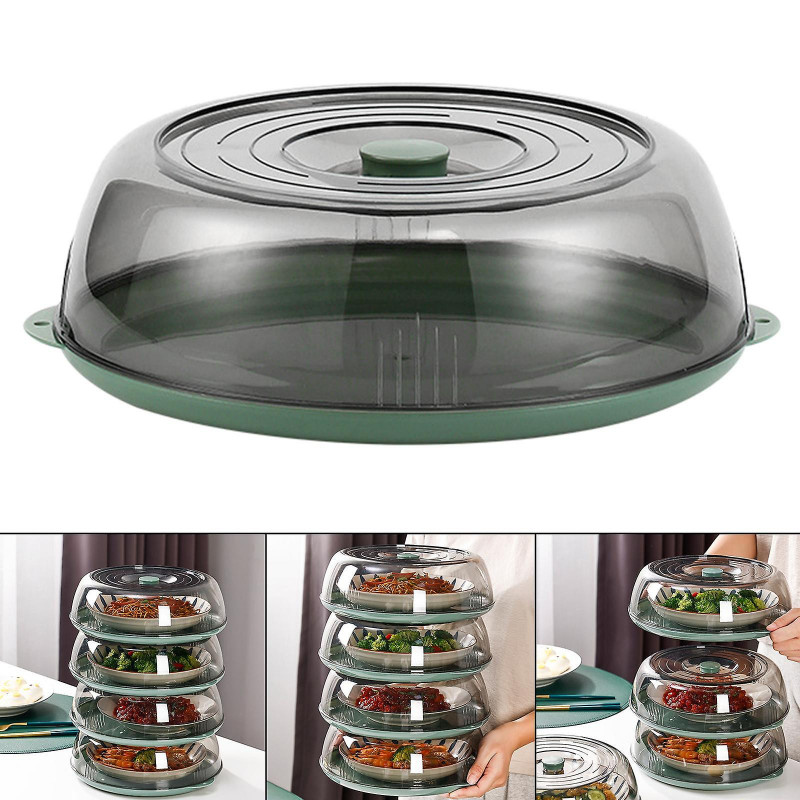 Bpa Free Plastic Splash Guard Cooker Lid Dust-proof For Party Home Food