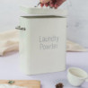 2xlaundry Powder Storage Tin Box Large Rice Organizer With Spoon White