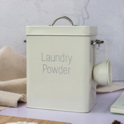 2xlaundry Powder Storage Tin Box Large Rice Organizer With Spoon White 2xlaundry Powder Storage Tin Box Large Rice Organizer With Spoon White