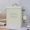2xlaundry Powder Storage Tin Box Large Rice Organizer With Spoon White