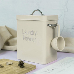 2xlaundry Powder Storage Tin Box Large Rice Organizer With Spoon White 2xlaundry Powder Storage Tin Box Large Rice Organizer With Spoon White