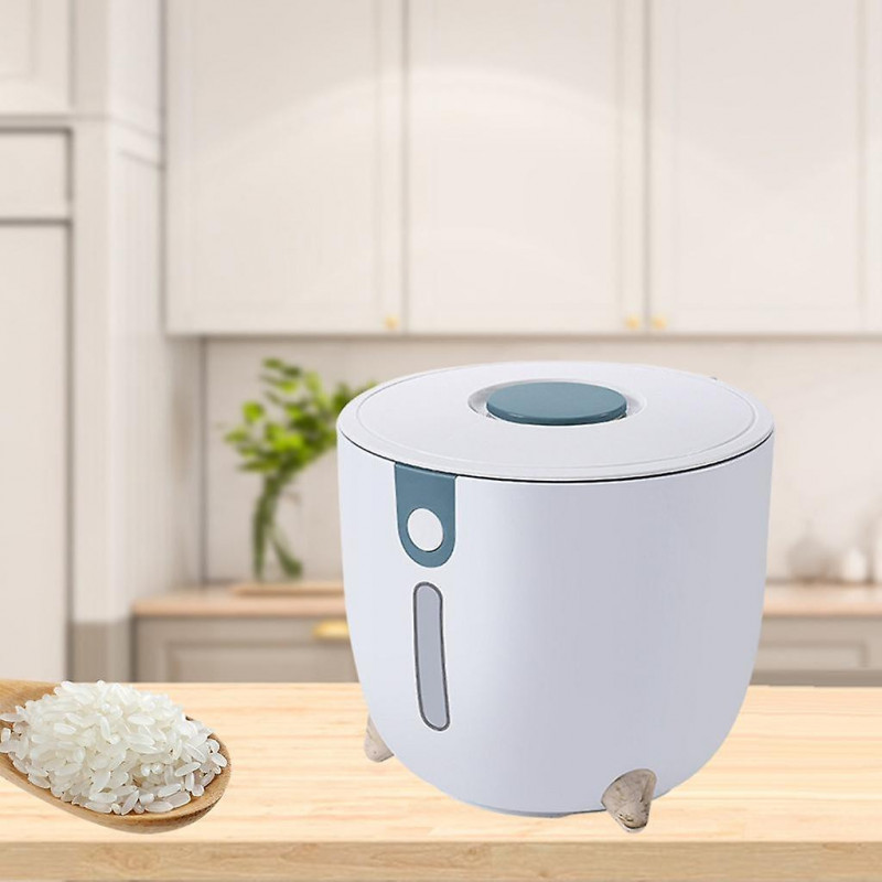 5kg Insect Proof Rice Storage Sealed Container Dry Food Airtight Bucket Blue