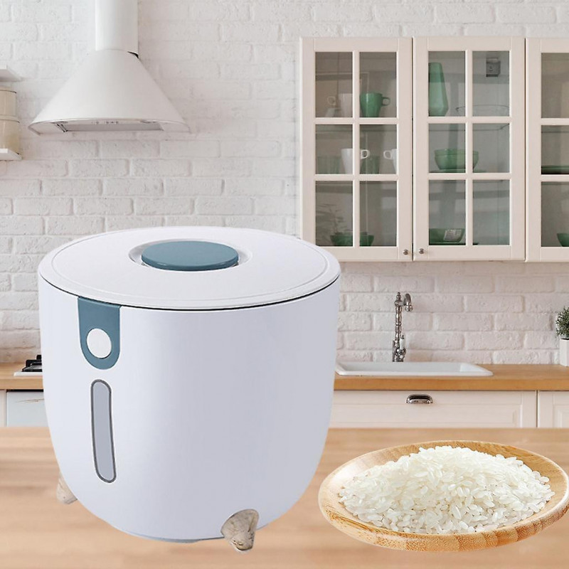 5kg Insect Proof Rice Storage Sealed Container Dry Food Airtight Bucket Blue