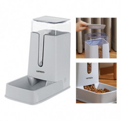 Pet Automatic Feeder Cat Dispenser Container For Cat Food Feeder Gray Pet Automatic Feeder Cat Dispenser Container For Cat Food Feeder Gray