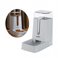 Pet Automatic Feeder Cat Dispenser Container For Cat Food Feeder Gray Pet Automatic Feeder Cat Dispenser Container For Cat Food Feeder Gray