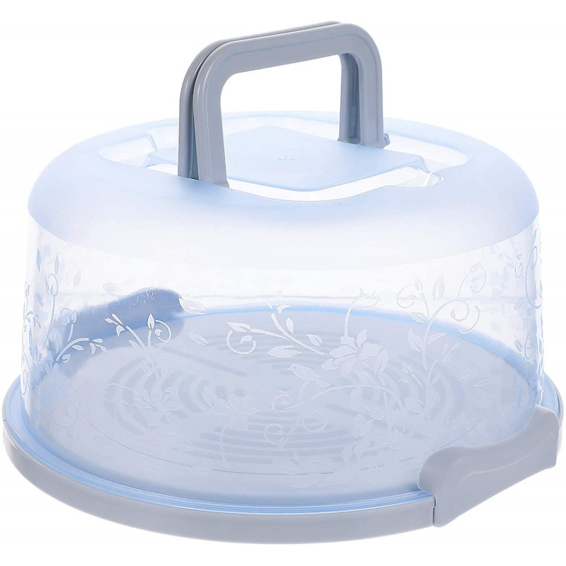 8 pouces rond porte-gâteau en plastique avec couvercles à dôme poignée étui de stockage des aliments