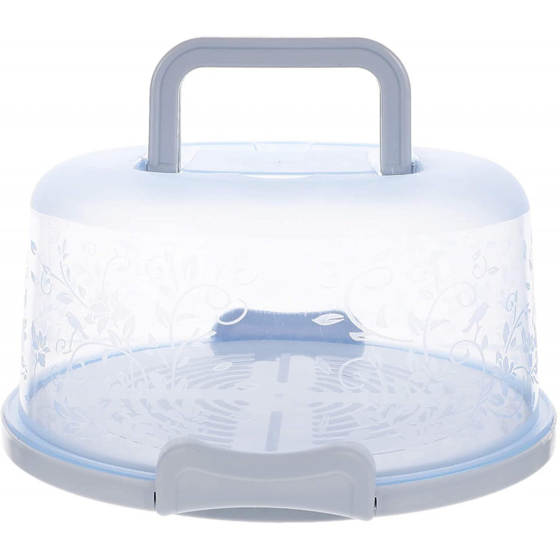 8 pouces rond porte-gâteau en plastique avec couvercles à dôme poignée étui de stockage des aliments