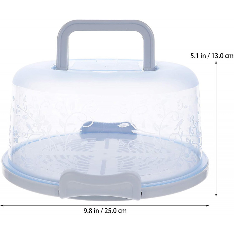8 pouces rond porte-gâteau en plastique avec couvercles à dôme poignée étui de stockage des aliments