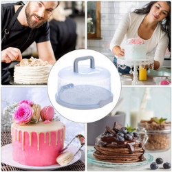 8 pouces rond porte-gâteau en plastique avec couvercles à dôme poignée étui de stockage des aliments 8 pouces rond porte-gâteau en plastique avec couvercles à dôme poignée étui de stockage des aliments