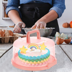 8 pouces rond porte-gâteau en plastique avec couvercles à dôme poignée étui de stockage des aliments 8 pouces rond porte-gâteau en plastique avec couvercles à dôme poignée étui de stockage des aliments