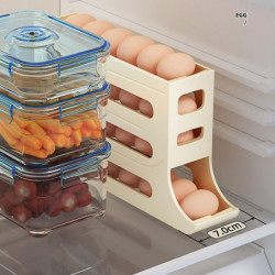 Automatic Sliding Egg Storage Box Large Capacity Portable Egg Container For Outdoors