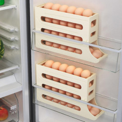 Automatic Sliding Egg Storage Box Large Capacity Portable Egg Container For Outdoors