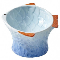 Cat Bowl Ceramic Utensils Protect Cervical Vertebrae Eating Pot Cat Food Cat Bowl Colorful Fish