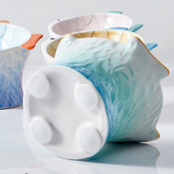 Cat Bowl Ceramic Utensils Protect Cervical Vertebrae Eating Pot Cat Food Cat Bowl Colorful Fish