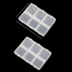 6 fentes x 2 pièces Bijoux réglables Boucle d’oreille Bac Conteneur Boîte de rangement