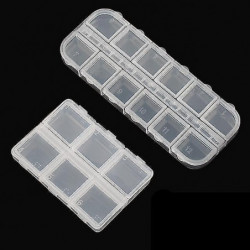 6 Plus 12 grille Bijoux réglables Boucle d’oreille Bac Conteneur Boîte de rangement