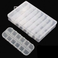 12 Plus 24 grille Bijoux réglables Boucle d’oreille Conteneur Boîte de rangement