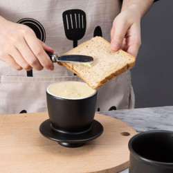 Butter Jar Ceramics Food Grade No Odor Leakproof Thick with Lid Dustproof Moisture-wicking Keep