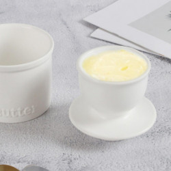 Butter Jar Ceramics Food Grade No Odor Leakproof Thick with Lid Dustproof Moisture-wicking Keep