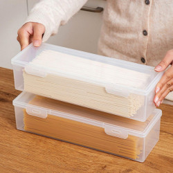 1560ml Spaghetti Box Flip Lid Large Capacity Fresh-Keeping Transparent Box Multifunctional Storage