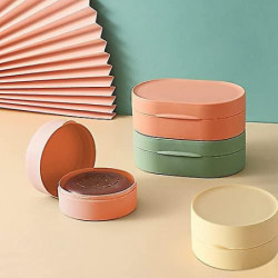 4-Pack Portable Travel Soap Container with Lid - Soap Dish for On-the-Go（4 Yellow Orange）