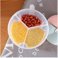 Petal flip-top grain storage box-Four compartments 2500ml