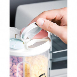 Petal flip-top grain storage box-Upgrade color-four grids 2500ml