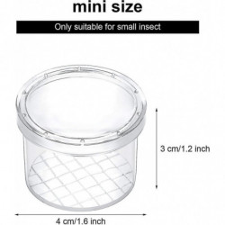 30 Pièces Piège À Insectes Visionneuse Transparent Petit Animal Conteneur Petite Cage Loupe Boîte Conteneur-XinHan