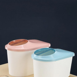 Corn Bin with Insect Proof and Moisture Proof Cover Household Sealed Flour Food Storage Tank Blue W