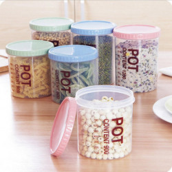 Transparent Food Storage Snack Cans Plastic Grain Storage Sealed Cans
