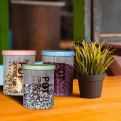 Transparent Food Storage Snack Cans Plastic Grain Storage Sealed Cans