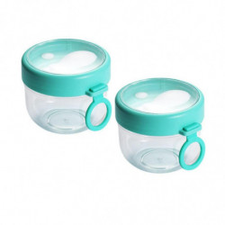 2PCS 20Oz Overnight Oats Container with Lid and Spoon - Portable Oatmeal Breakfast Cup for On-The-G