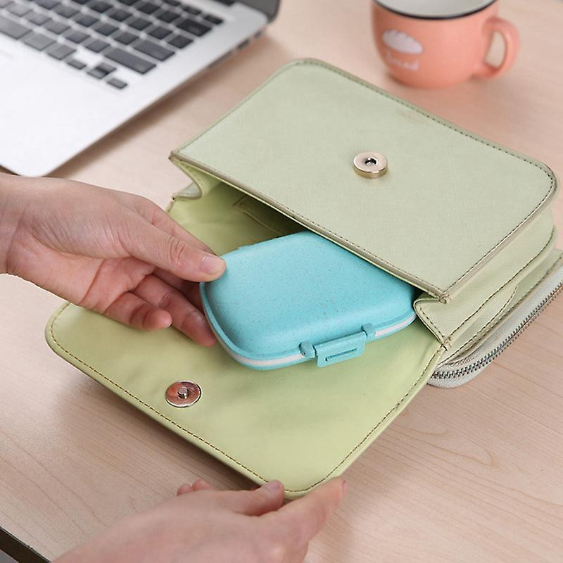 Portable Eight-grid Sub-packing Large Capacity Pill Box Sealed Moisture-proof Pill Storage Box Folding Two-layer [...]