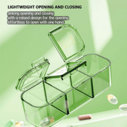 21 Grid Tablets Distributeur Boîte de médecine portable à l’épreuve de l’humidité pour les voyages en plein air