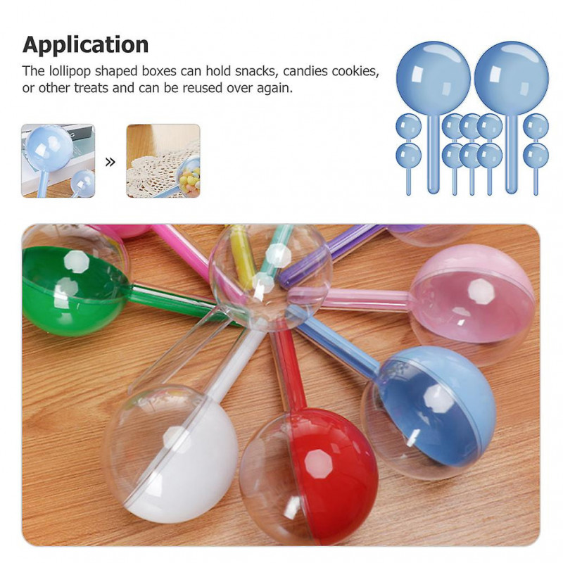12pcs Adorable Lollipop Shape Storage Holder Household Diy Handcraft Wrapping Container