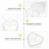 50 PCS 50ML PP Plastic Transparent Heart Shaped Spice Storage Leak Proof Container with Lid