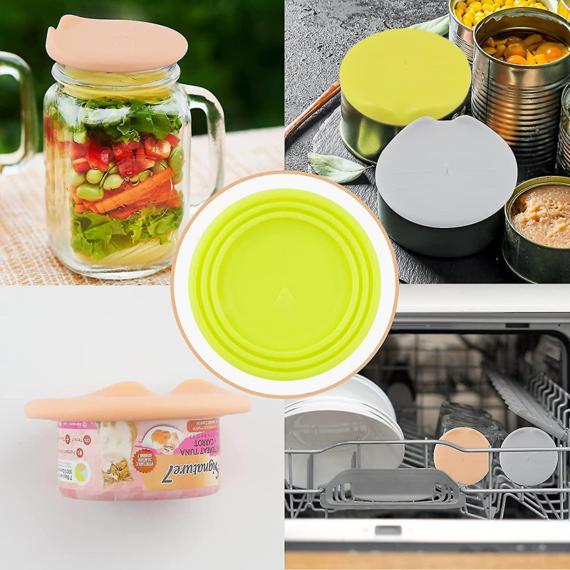 6pcs Dog Food Can Covers Lids, Rubber Cat Food Can Lid For Pet Food Cans, Cat Food Spoons For Wet Food 6pcs Dog Food Can Covers Lids, Rubber Cat Food Can Lid For Pet Food Cans, Cat Food Spoons For Wet Food