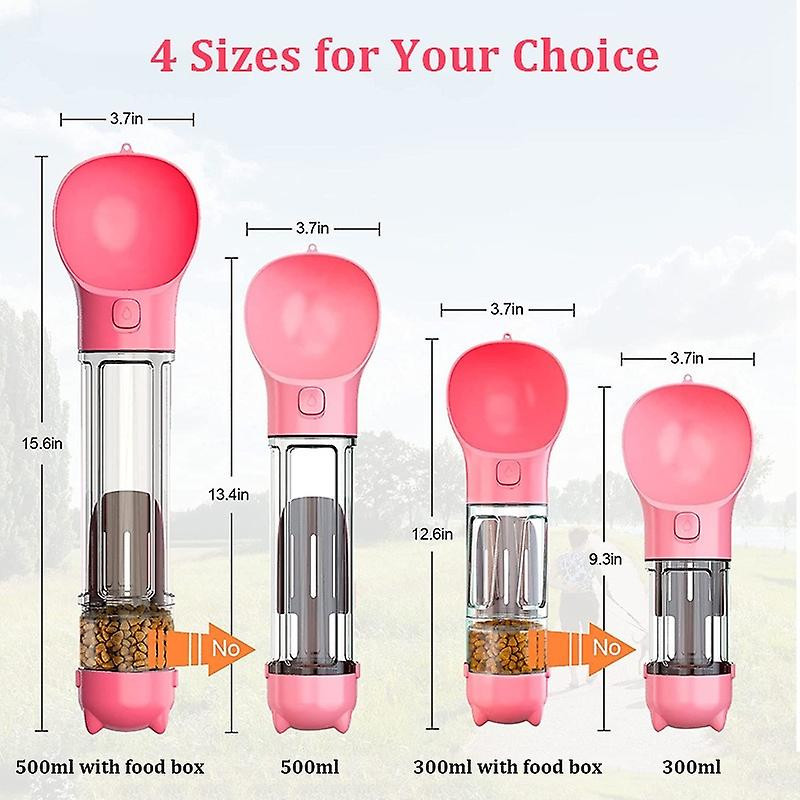 Portable Multifunctional Pet Water Cup 500ml+Food Box Portable Multifunctional Pet Water Cup 500ml+Food Box
