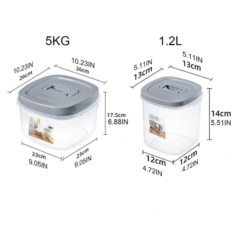 Simple Style Grain Container Clear Kitchen Food Storage Can Home Dorm Supply Simple Style Grain Container Clear Kitchen Food Storage Can Home Dorm Supply