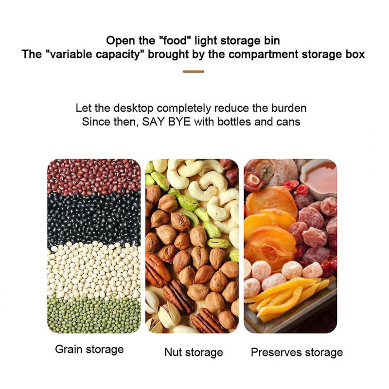 Simple Style Grain Container Clear Kitchen Food Storage Can Home Dorm Supply Simple Style Grain Container Clear Kitchen Food Storage Can Home Dorm Supply