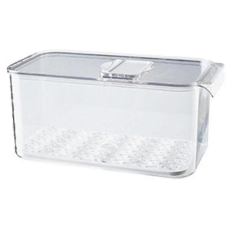 1pcs Fresh-keeping Box Drain Refrigerator Storage Box With Lid 1pcs Fresh-keeping Box Drain Refrigerator Storage Box With Lid