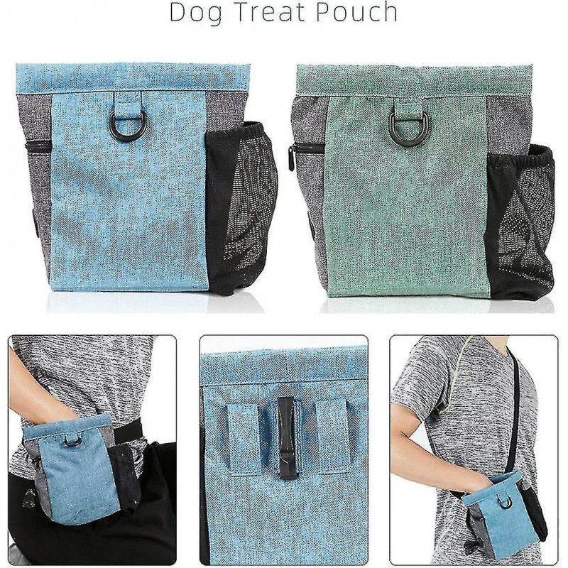 Dog Treat Pouch Portable Dog Treat Bag For Training Dog Dog Treat Pouch With Magnet With Adjustable Waist Belt