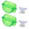 2pcs Reptile Feeders Anti-escape Lizard Food Container Crawling Pet Feeding Tool